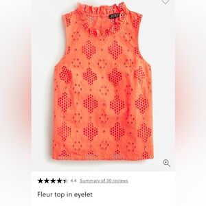 J. Crew Fleur Eyelet Tank